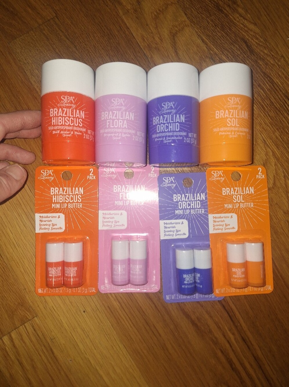 Brazilian Hibiscus Solid Deodorant & Lip Butter Set - Orange